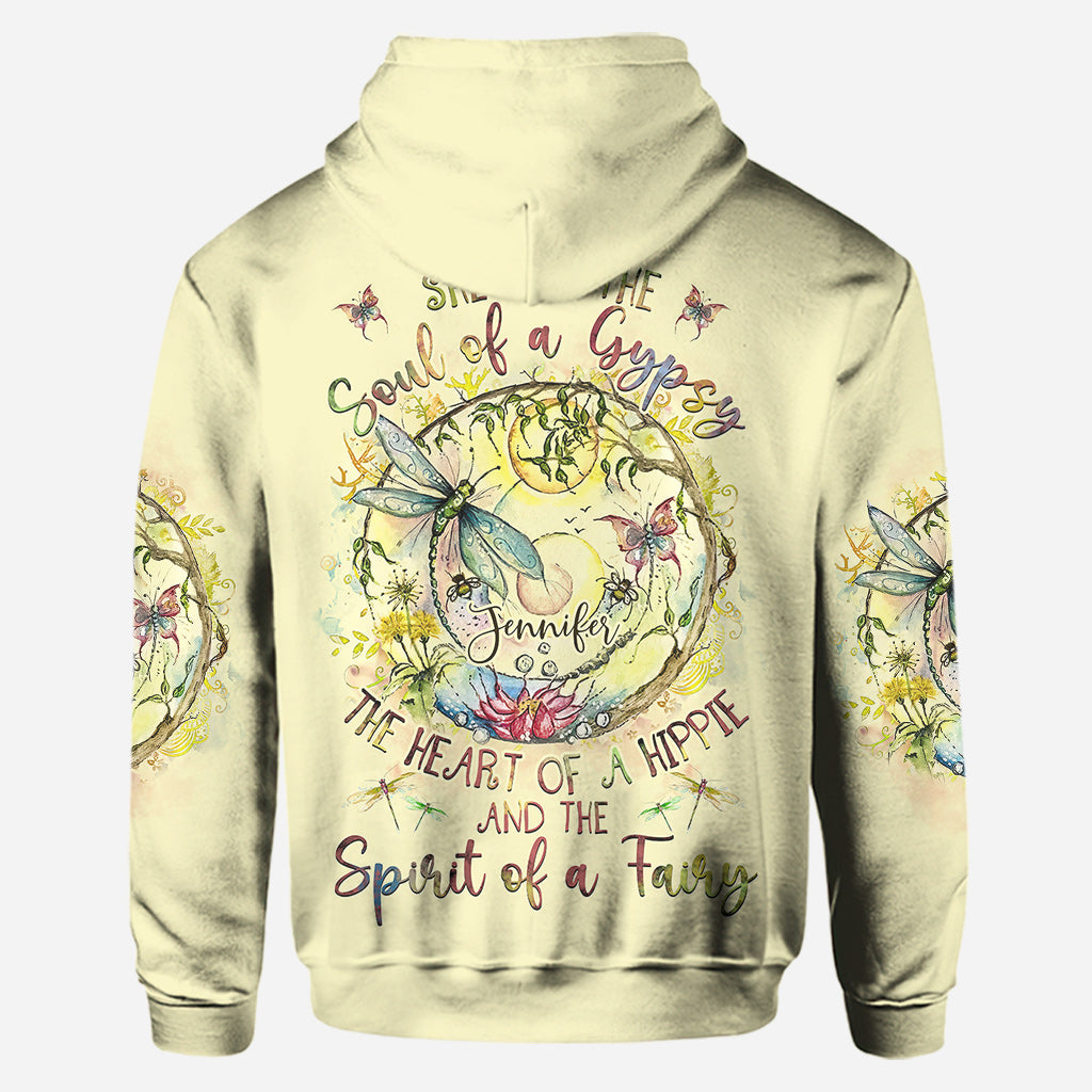 Spirit Of A Fairy Dragonfly - Personalized Hippie Hoodie and Leggings
