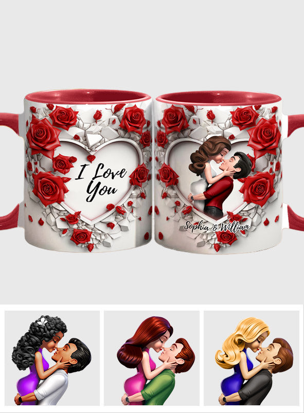 Be My Valentine - Personalized Couple Accent Mug
