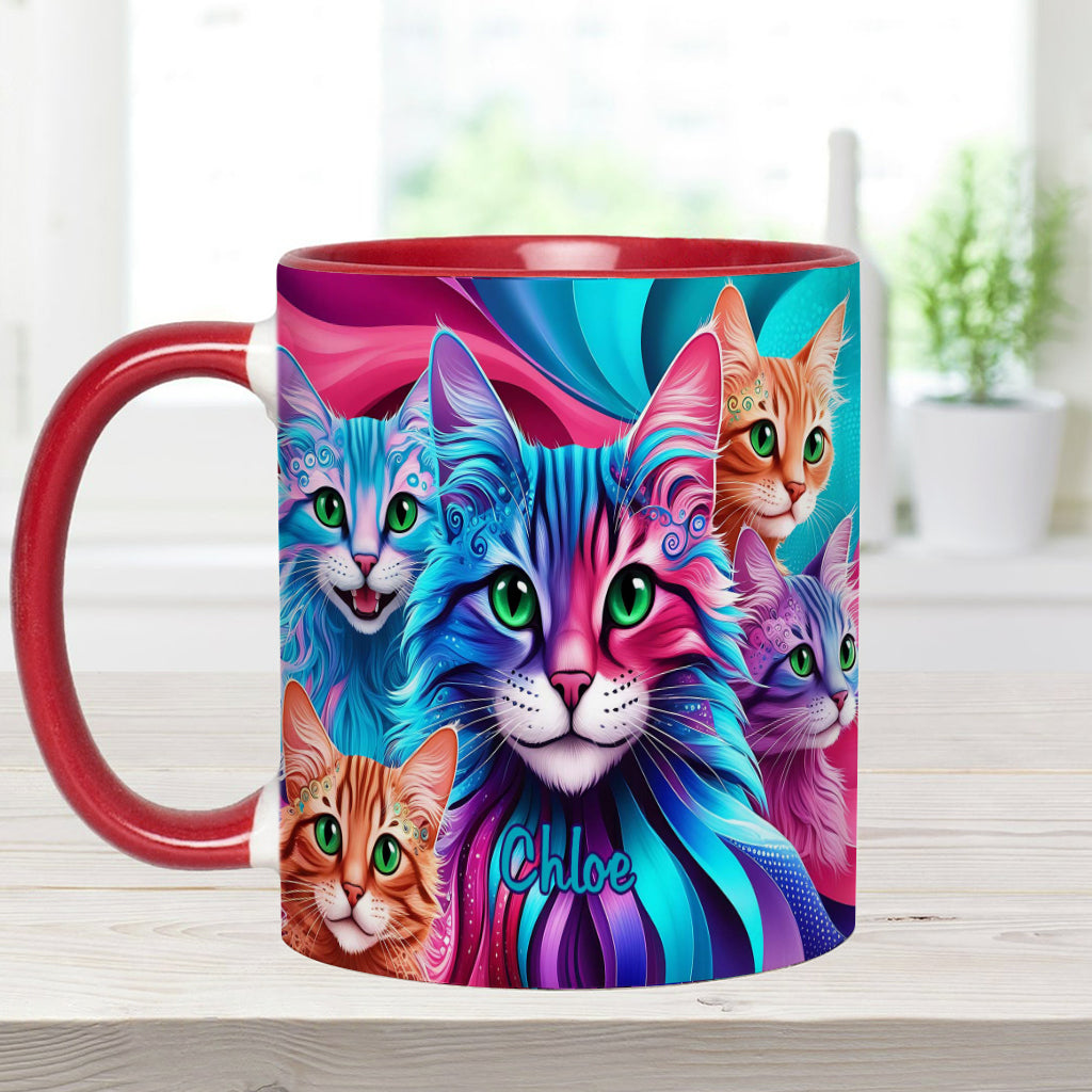 Crazy Cat Lady - Personalized Cat Accent Mug