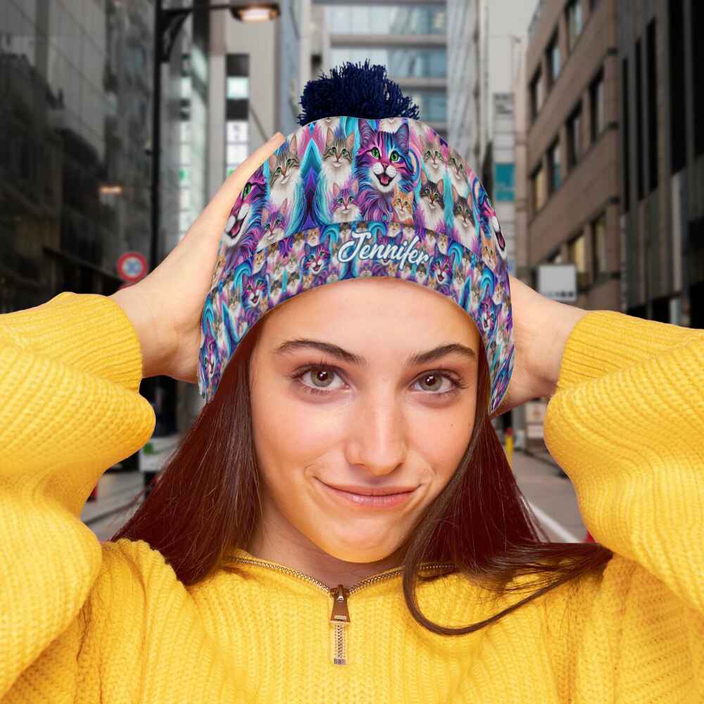Cute Cats - Personalized Cat Beanie Hat