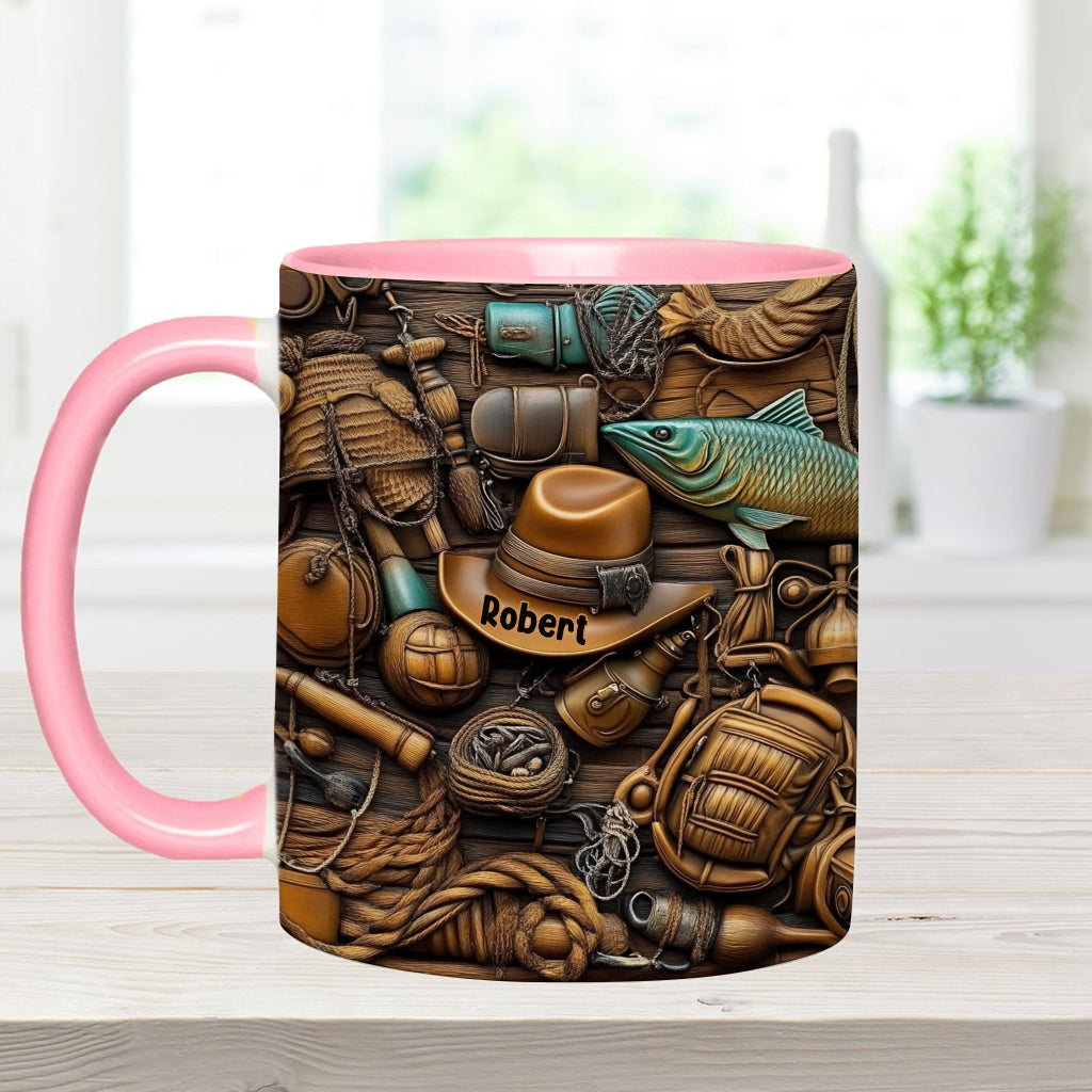 Fishing Life - Personalized Fishing Accent Mug