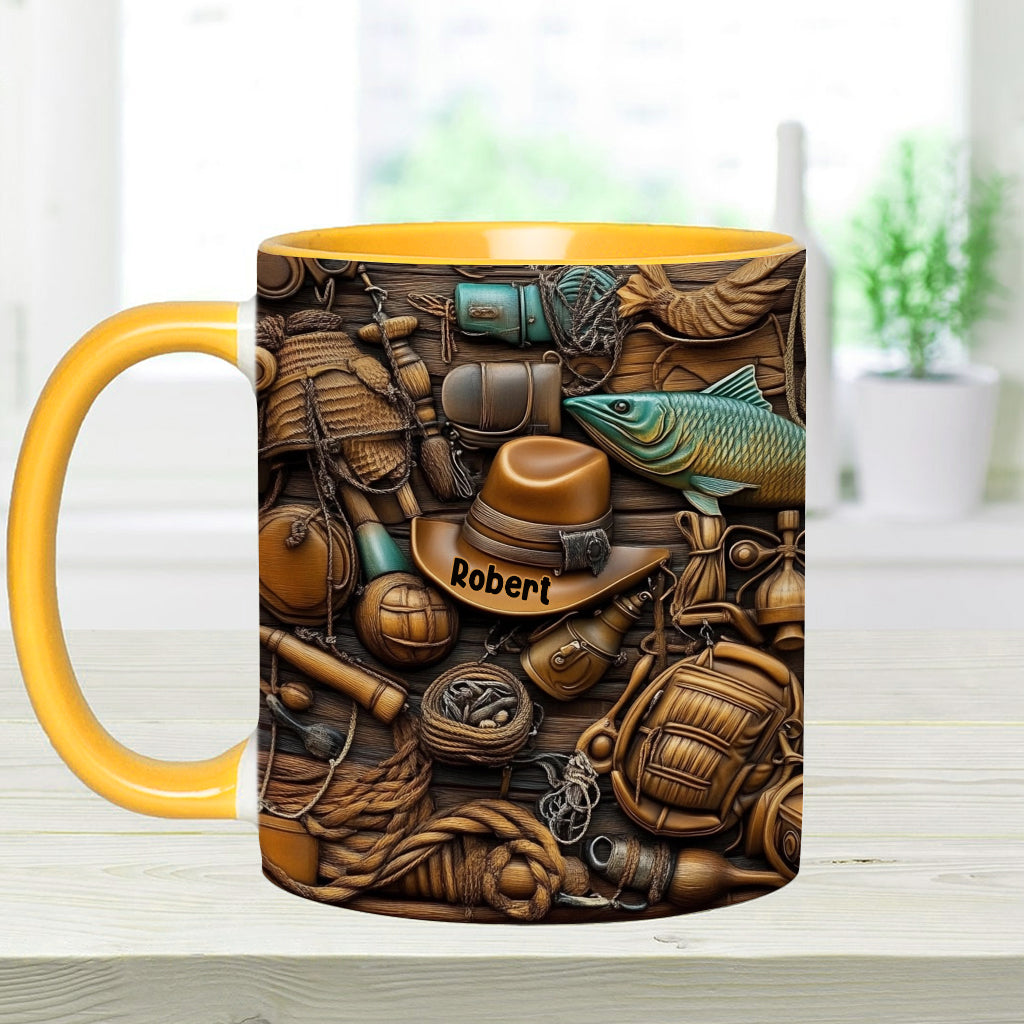 Fishing Life - Personalized Fishing Accent Mug