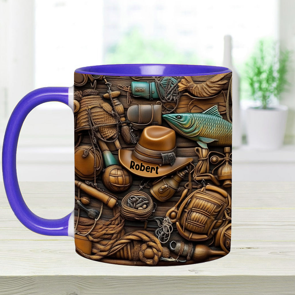 Fishing Life - Personalized Fishing Accent Mug