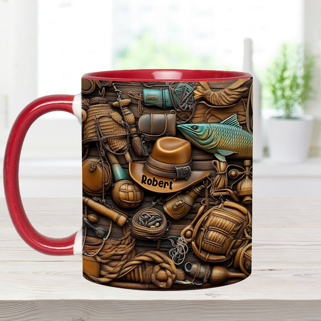 Fishing Life - Personalized Fishing Accent Mug