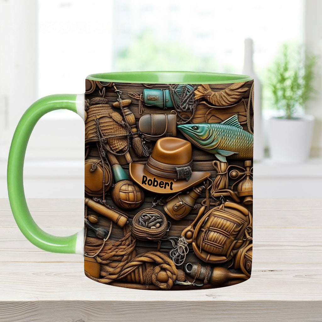 Fishing Life - Personalized Fishing Accent Mug