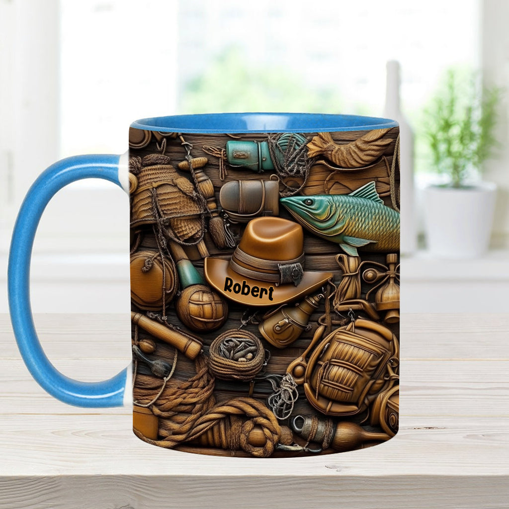 Fishing Life - Personalized Fishing Accent Mug