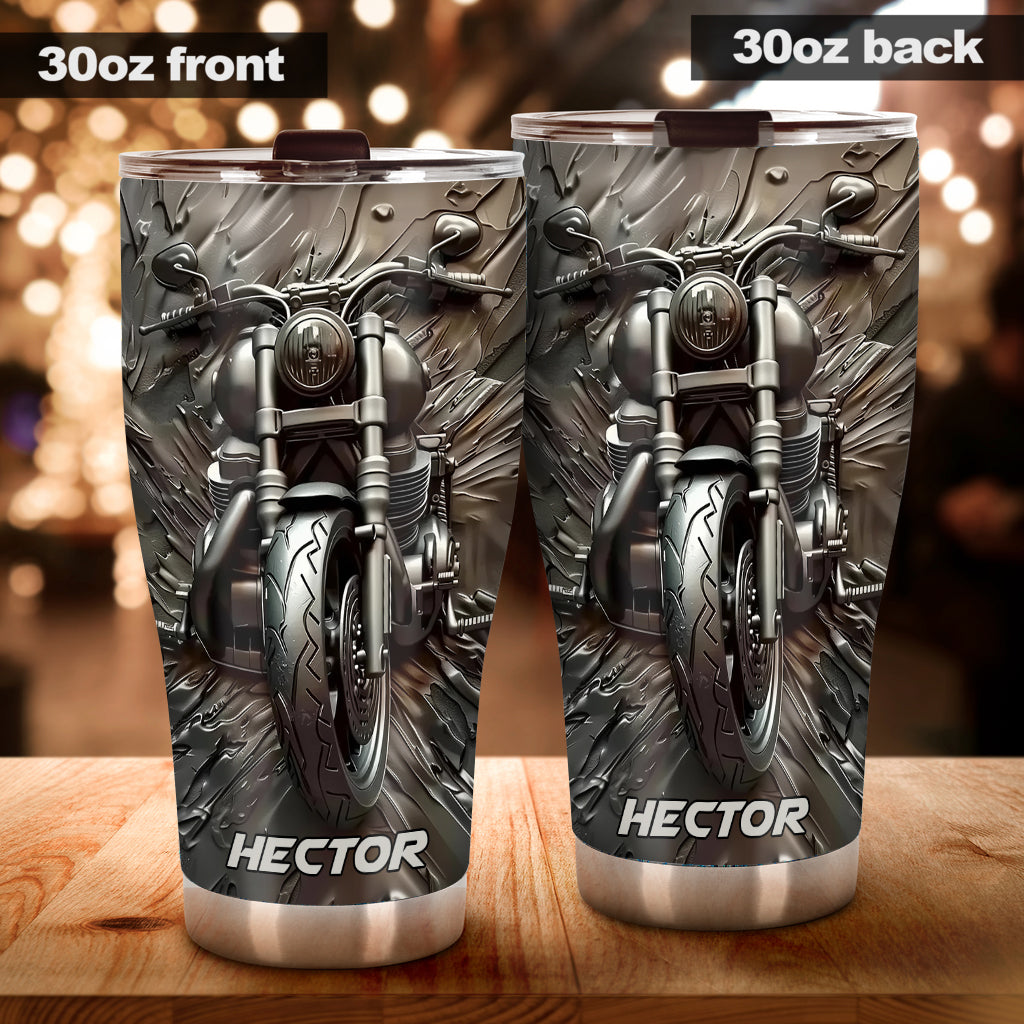 Vintage Motorcycle - Personalized Biker Tumbler