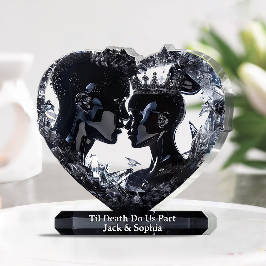 Till Death Do Us Part - Personalized Couple Custom Shaped Acrylic Plaque