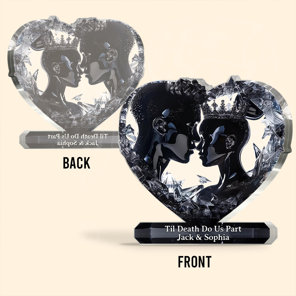 Till Death Do Us Part - Personalized Couple Custom Shaped Acrylic Plaque