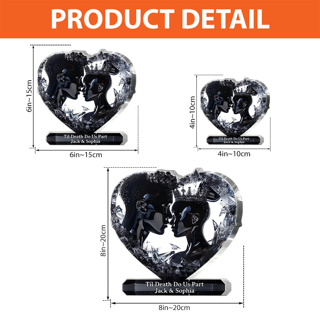 Till Death Do Us Part - Personalized Couple Custom Shaped Acrylic Plaque
