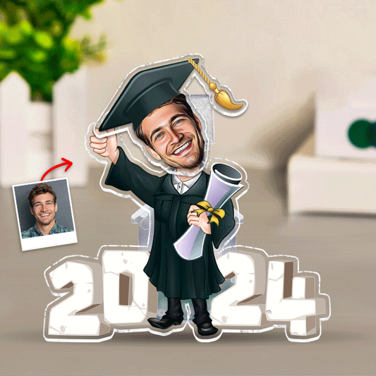 Funny Graduation Caricature - Personalized Graduation Custom Shaking Head