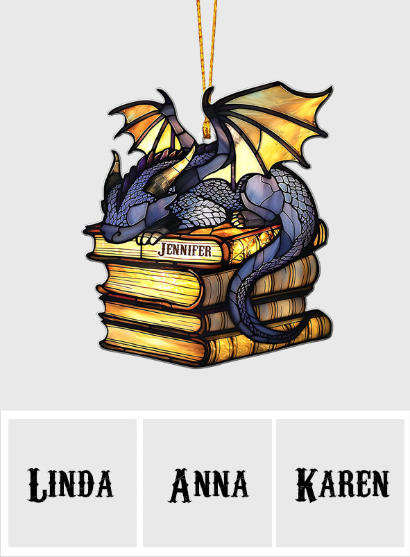 Ich bin kein Bücherwurm, ich bin ein Bücherdrache – personalisierter Buchanhänger in individueller Form