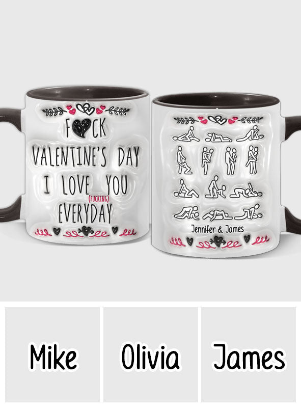 Je t'aime chaque jour - Mug personnalisé pour couple