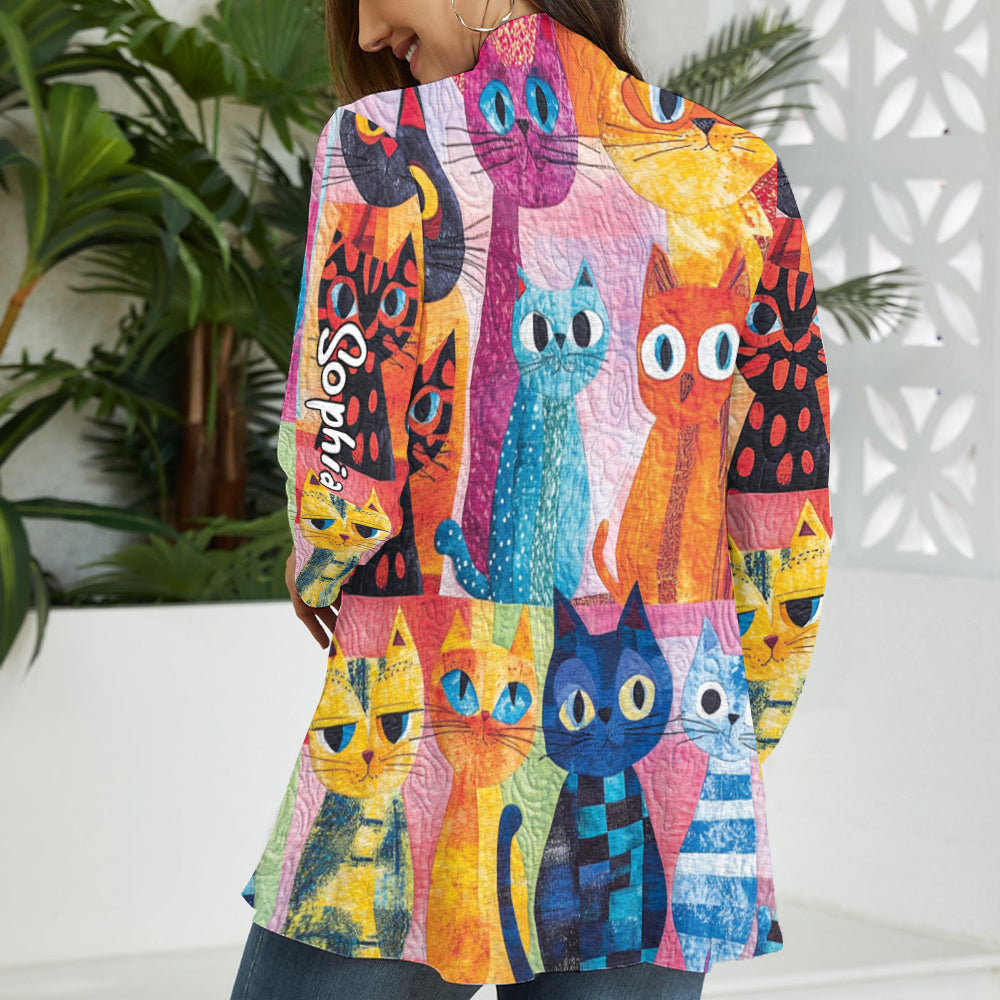 Cat Lady - Personalized Cat Cardigan