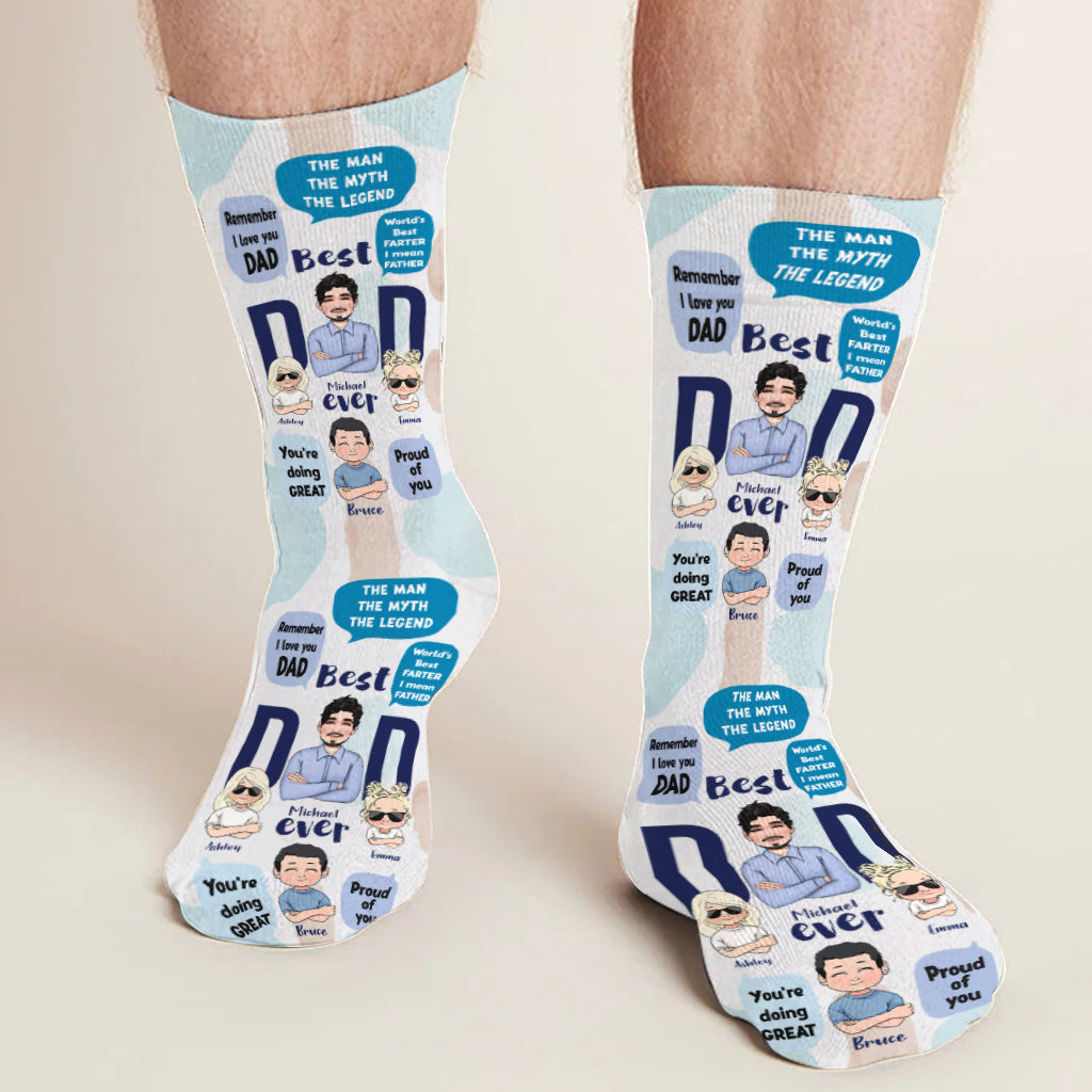 This Dad Belongs To - Personalized Father Socks