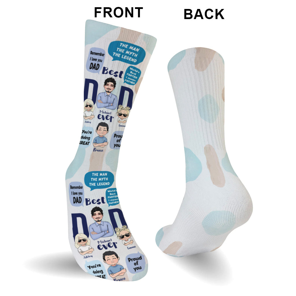 This Dad Belongs To - Personalized Father Socks