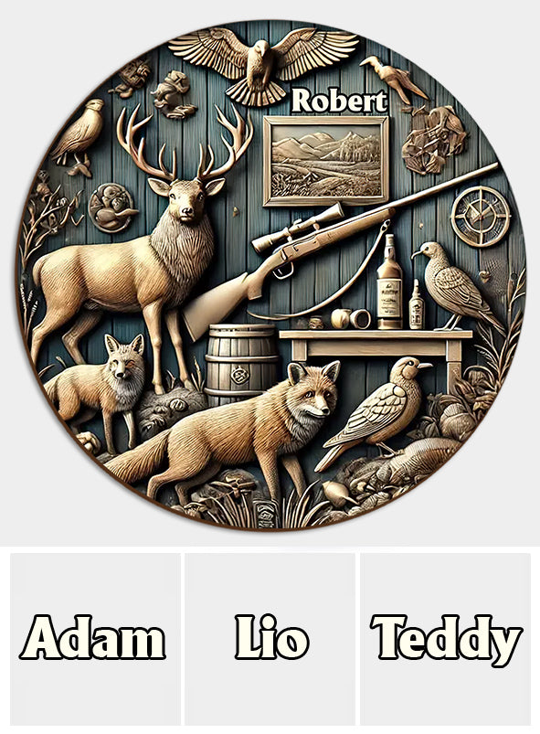 Bester Jäger aller Zeiten - Personalisiertes Jagd-Rundholzschild