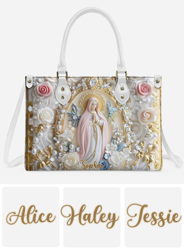 Personalisierte christliche Lederhandtasche für Gläubige