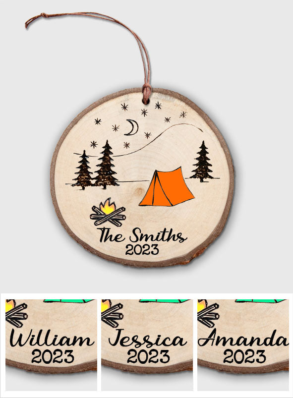 Erinnerungen schaffen – Campingplatz für Campingplatz – Personalisierter Camping-Holzschmuck