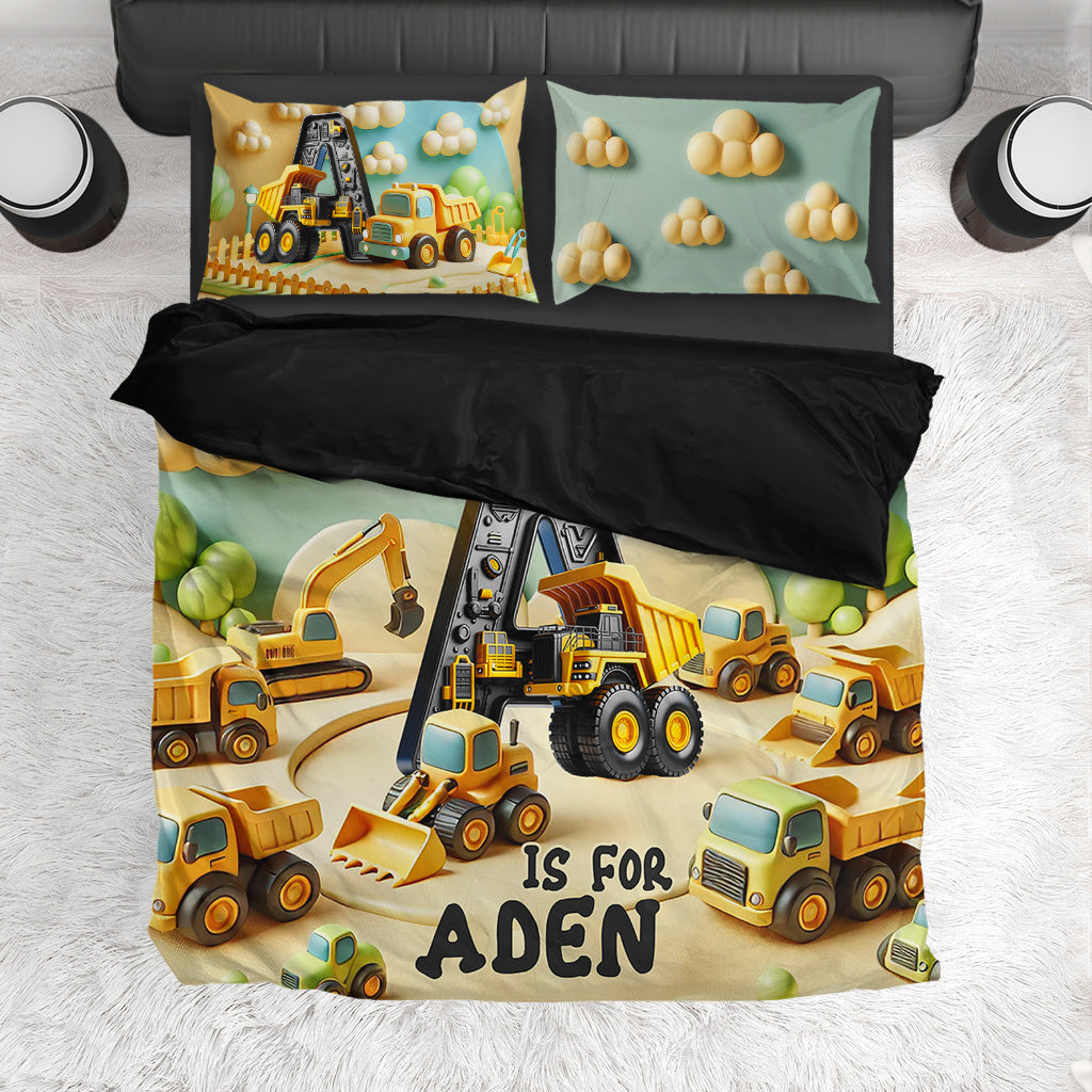 Construction Kid Comnpany - Personalized Kid Bedding Set
