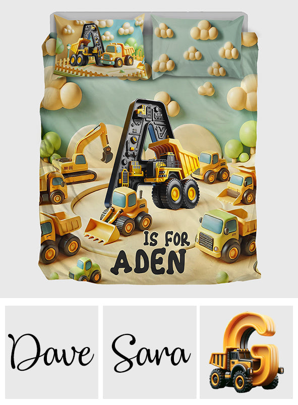 Construction Kid Company - Personalisierte Kinderbettwäsche-Sets