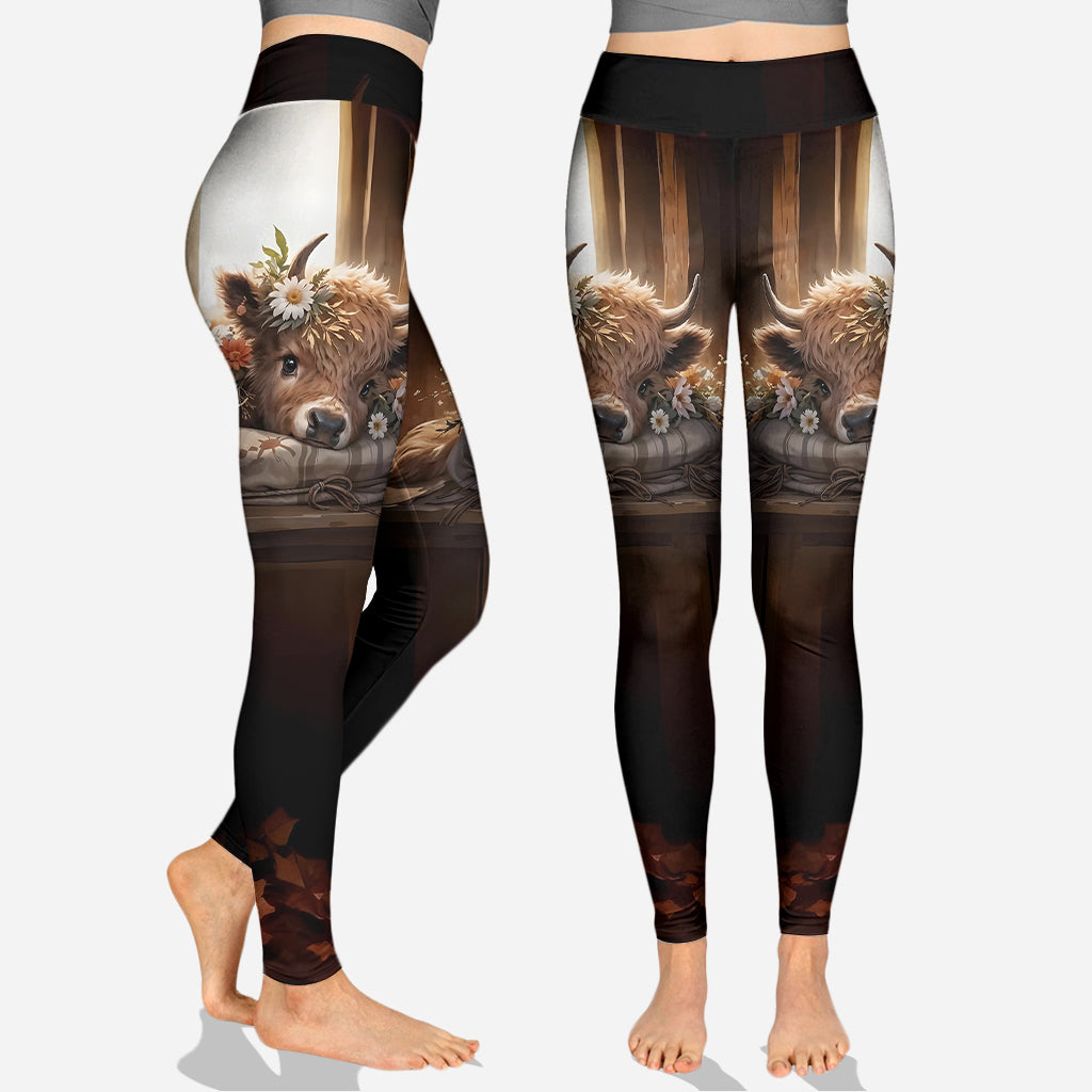 Just A Girl Who Loves Highland Cows - Personalized Highland Cow Hoodie and Leggings