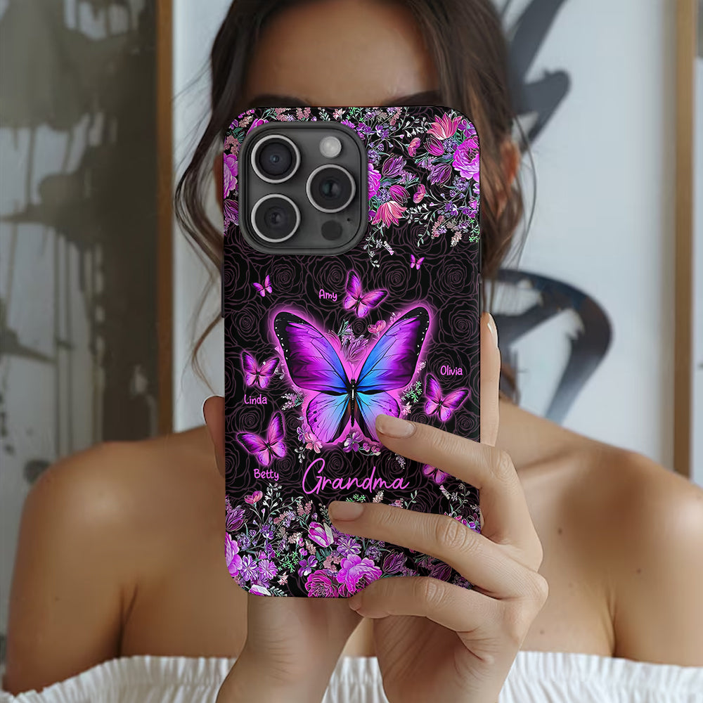 Grandma's Butterflies - Personalized Grandma Full Print Phone Case