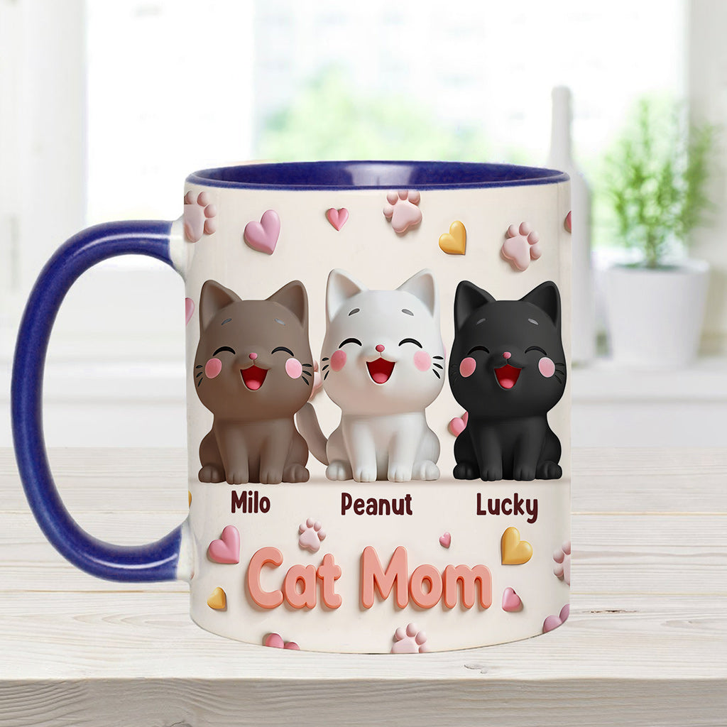 Cat Mom - Personalized Cat Accent Mug