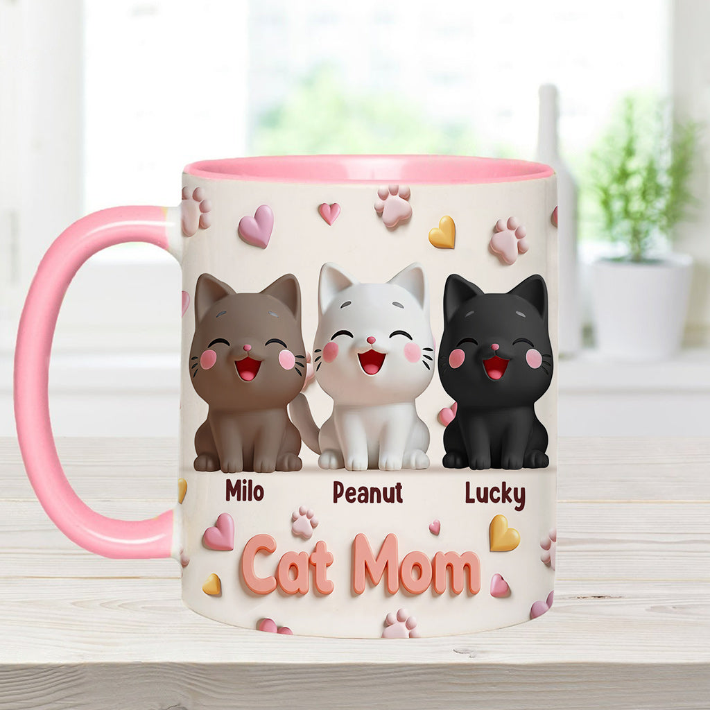Cat Mom - Personalized Cat Accent Mug