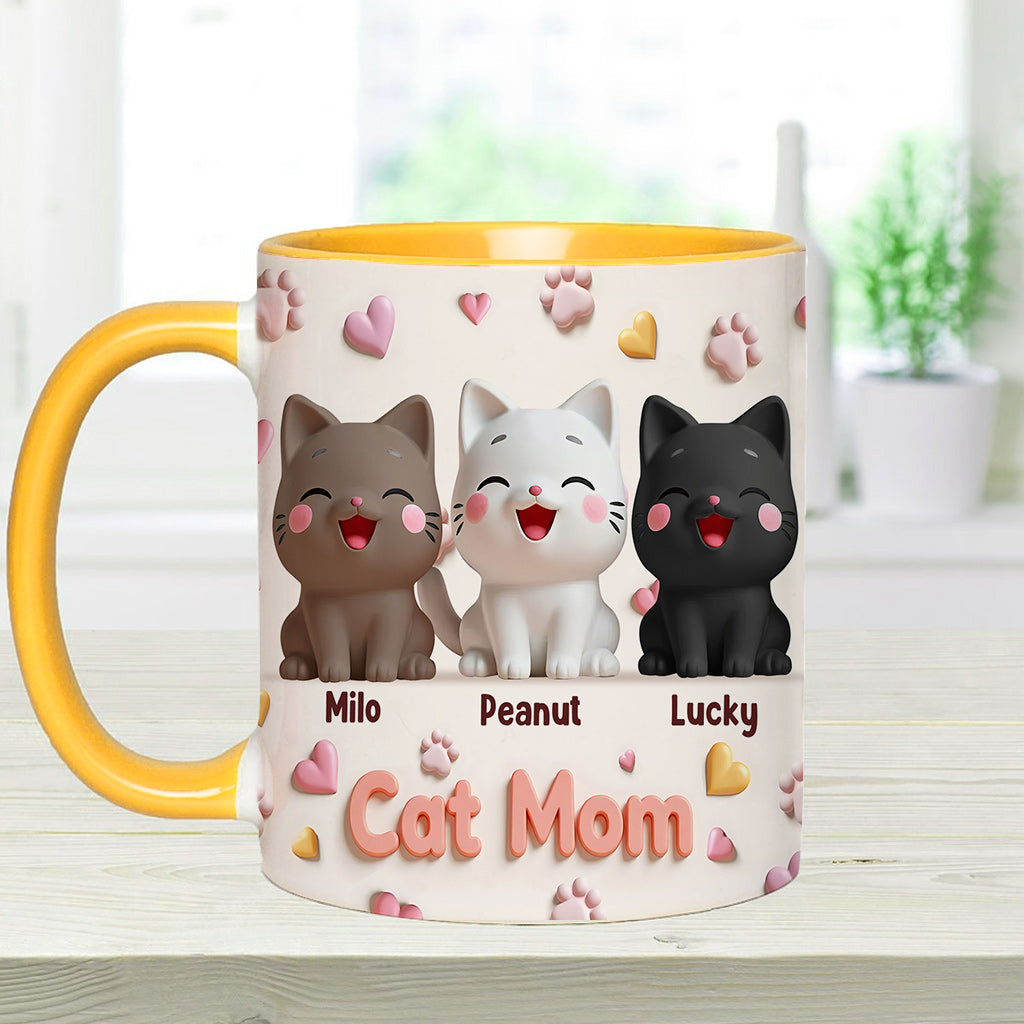 Cat Mom - Personalized Cat Accent Mug