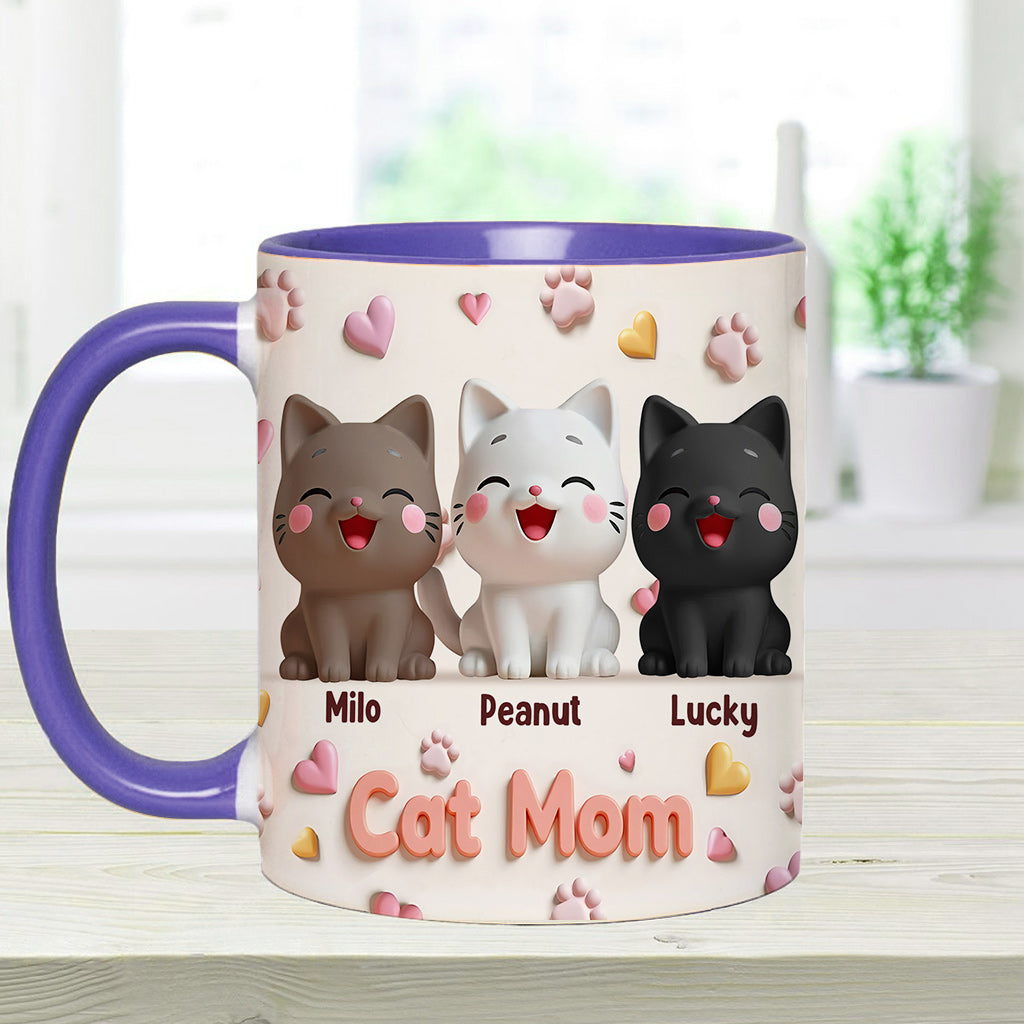 Cat Mom - Personalized Cat Accent Mug