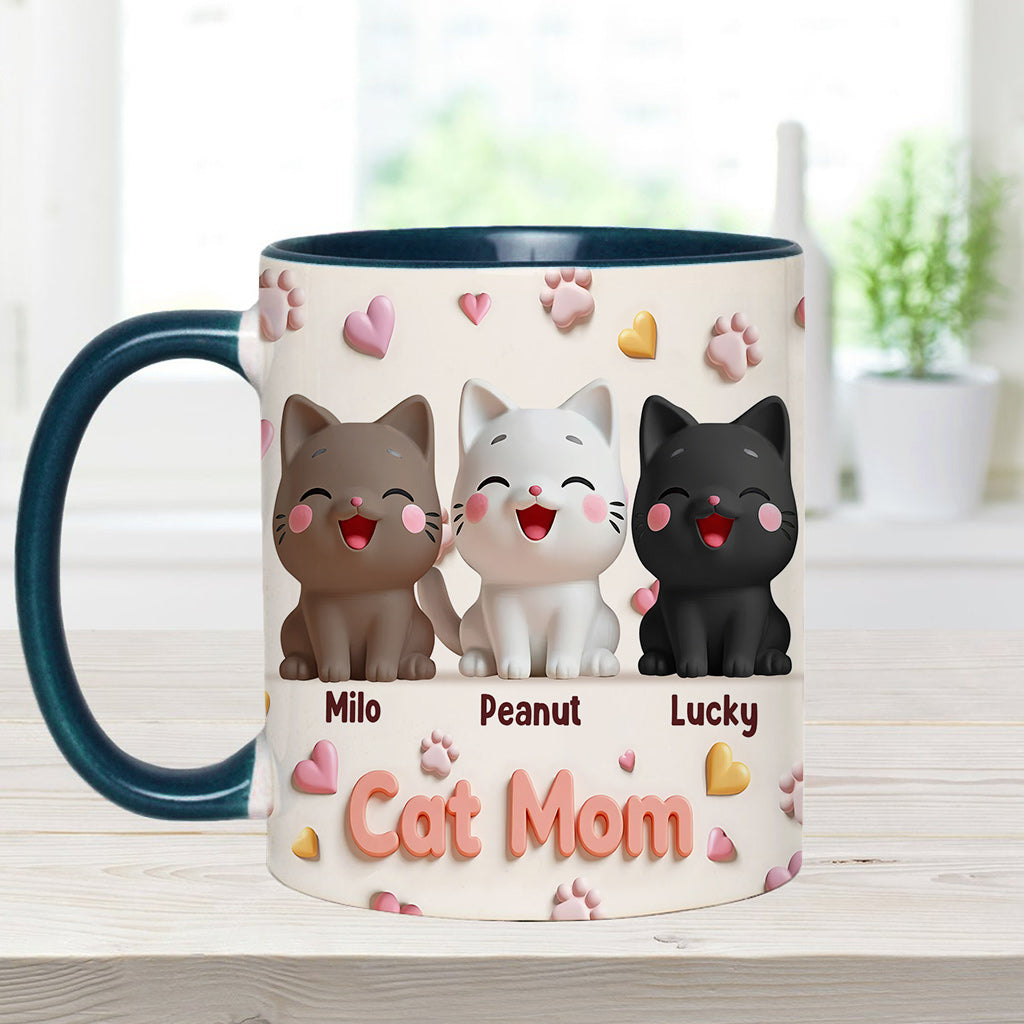 Cat Mom - Personalized Cat Accent Mug
