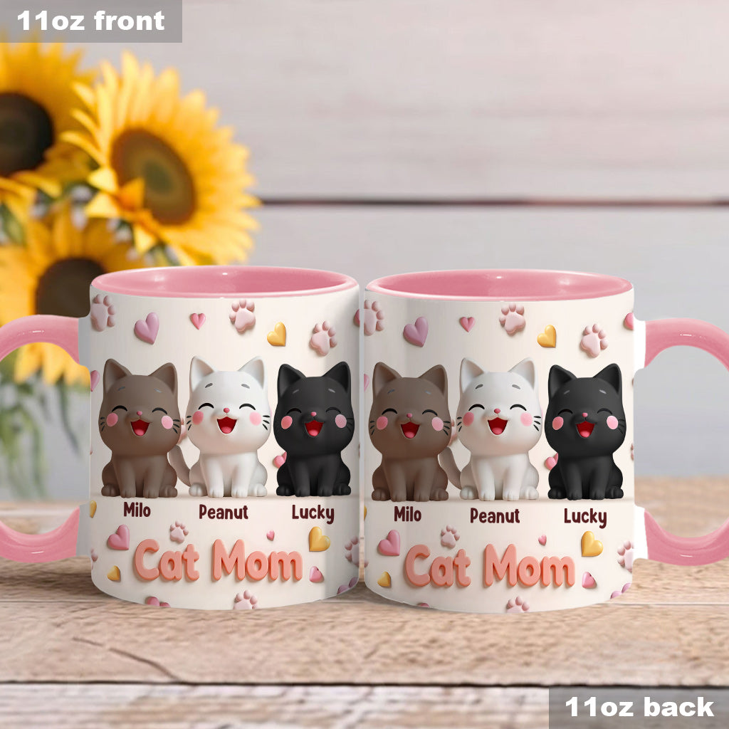 Cat Mom - Personalized Cat Accent Mug