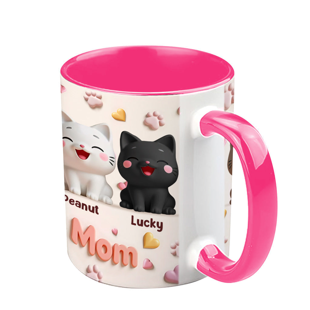 Cat Mom - Personalized Cat Accent Mug