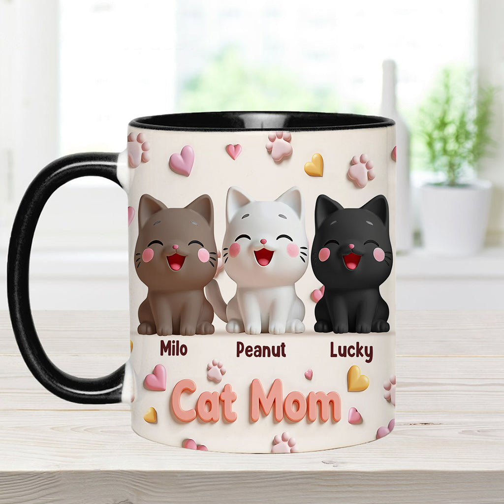 Cat Mom - Personalized Cat Accent Mug