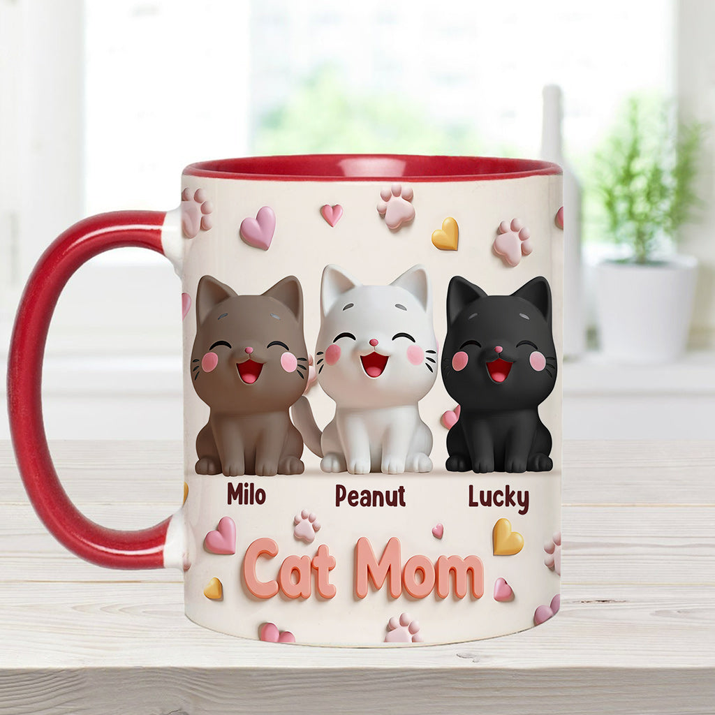 Cat Mom - Personalized Cat Accent Mug