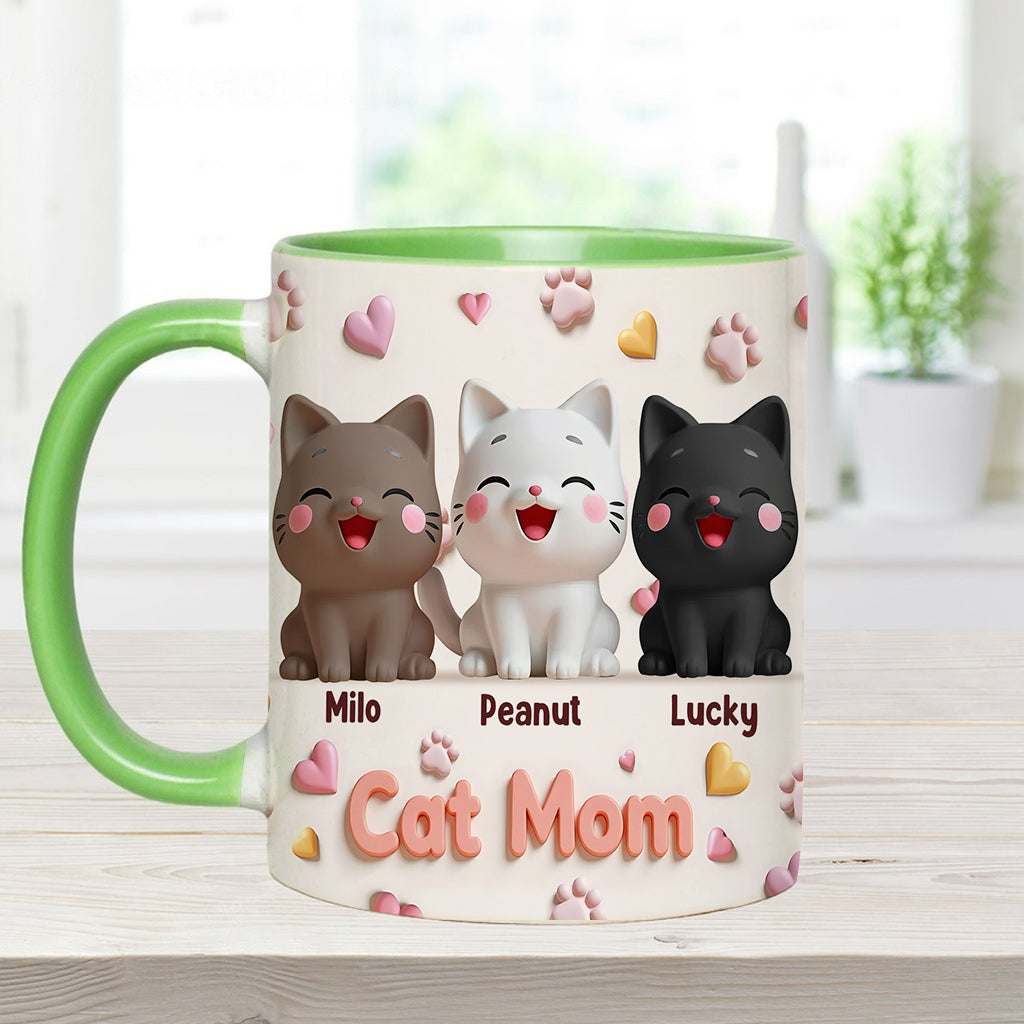 Cat Mom - Personalized Cat Accent Mug