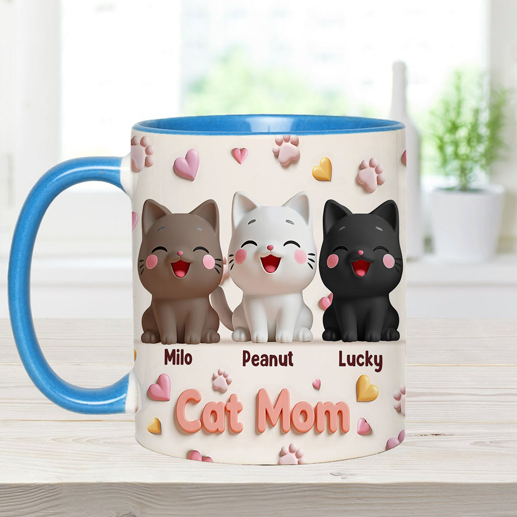 Cat Mom - Personalized Cat Accent Mug