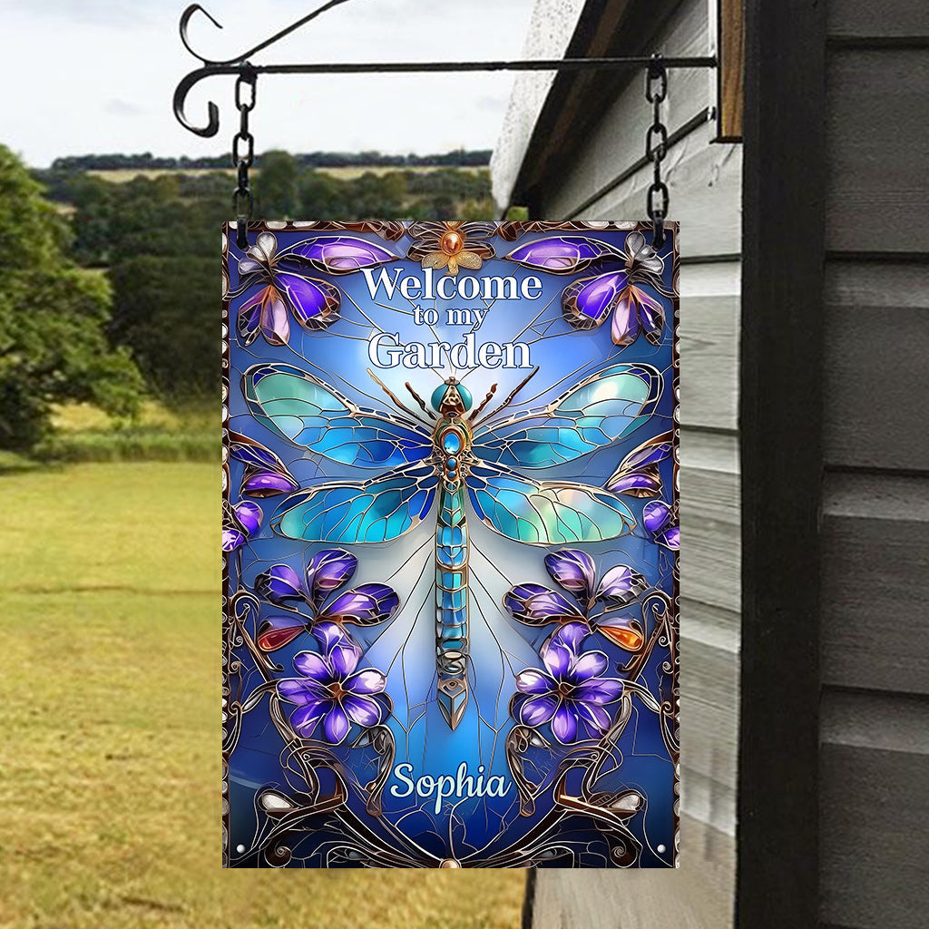 Welcome To My Garden - Personalized Gardening Rectangle Metal Sign