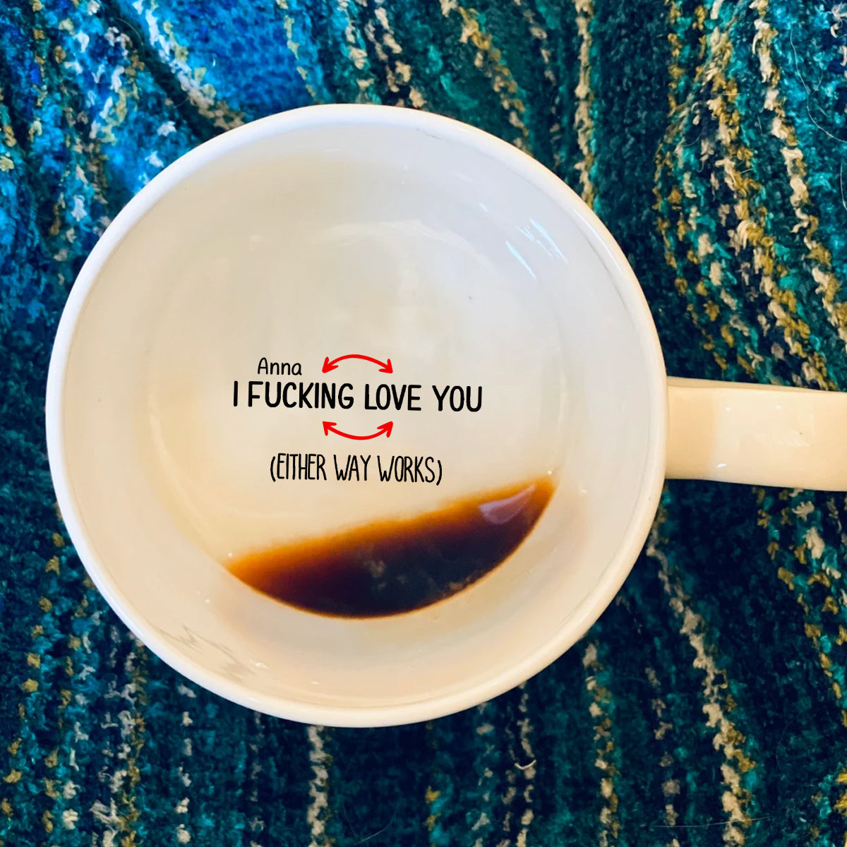 I Love You Either Way Works - Personalized Couple Hidden Message Mug