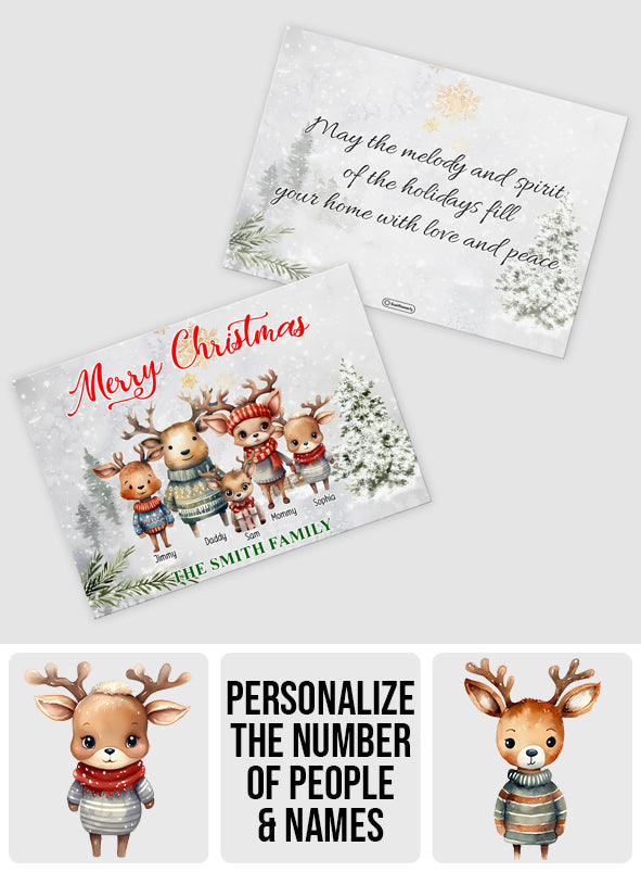 Joyeux Noël - Carte de vœux familiale personnalisée