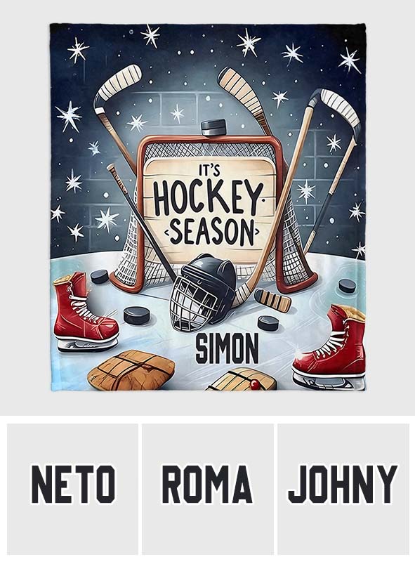 Saison de hockey - Couverture de hockey personnalisée