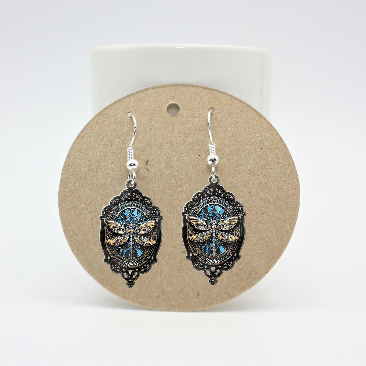 Vintage Dragonfly, Butterfly... - Personalized Gardening Earrings