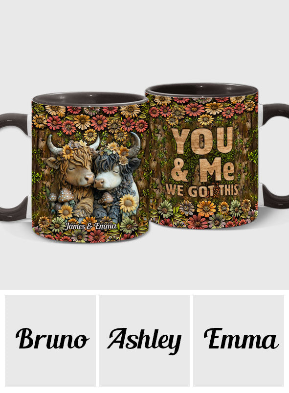Mug personnalisé style champêtre « Couple heureux »
