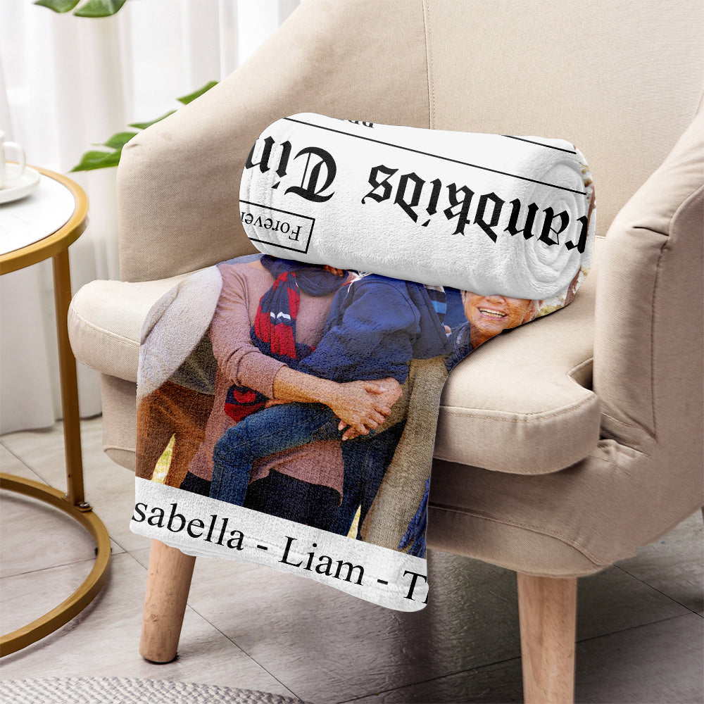 The Grandma Times Best Grandkid Ever - Personalized Grandma Blanket