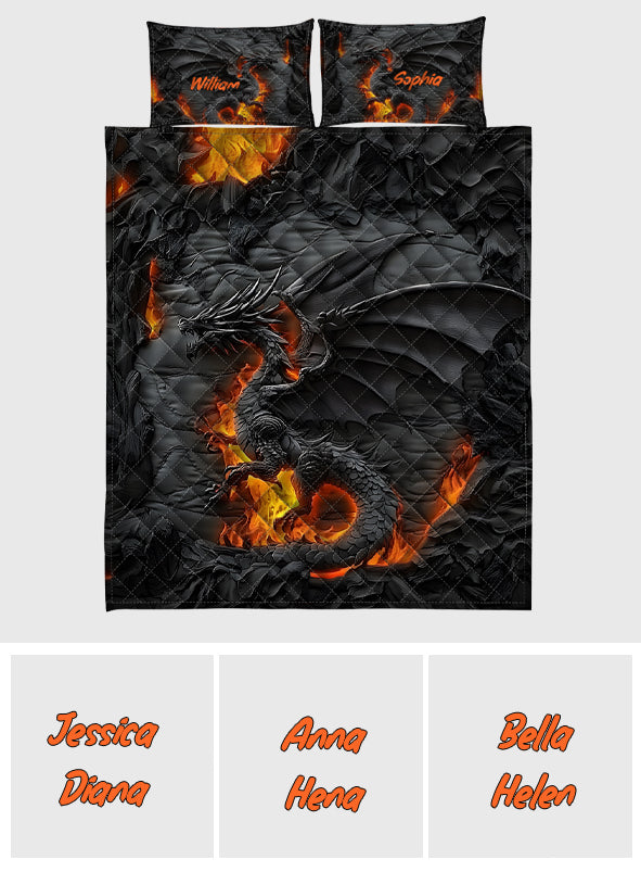 Feuerdrache – Personalisierte Drachen-Bettwäschegarnitur