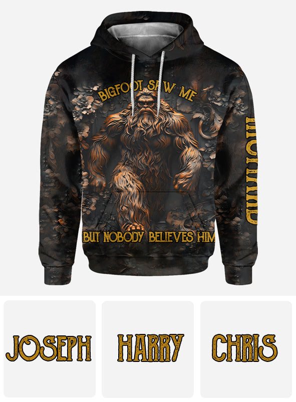 T-shirt de camping personnalisé « Bigfoot m'a vu »