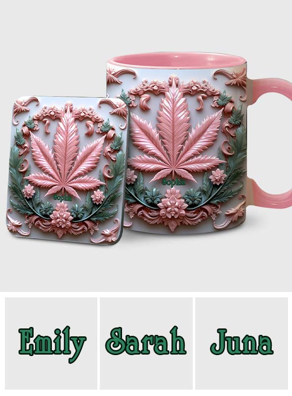 Atemberaubendes Blatt – personalisierte Tasse mit Cannabis-Motiv