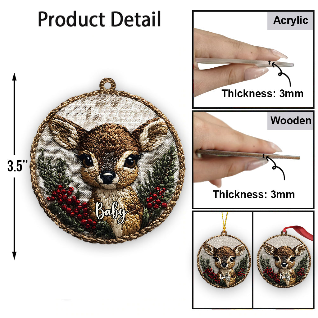 Deer Family - Personalized Family Ornament