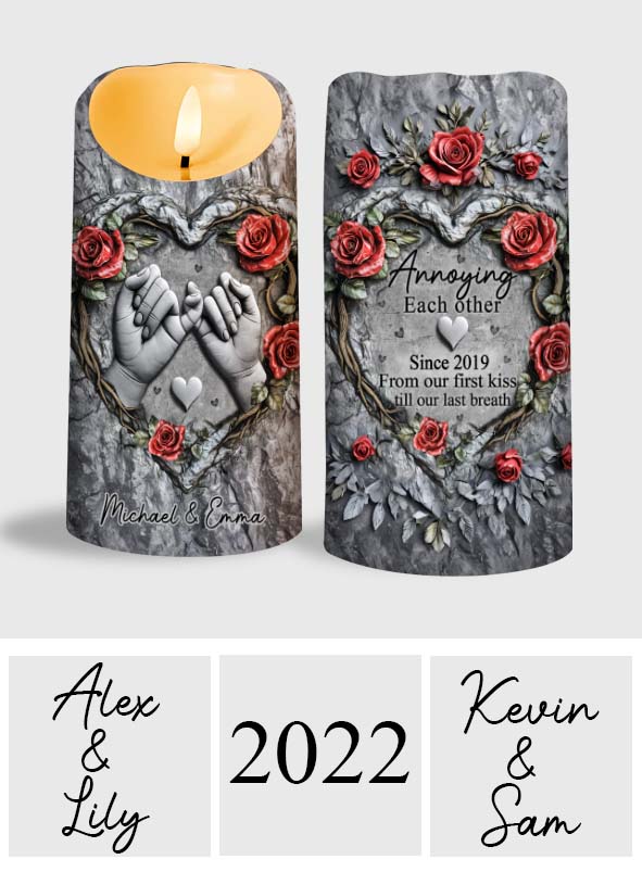 Till Deadth Do Us Part - Personalized Couple Flameless Candle